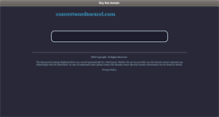Desktop Screenshot of convertwordtoexcel.com